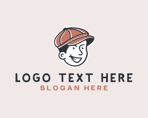 Smiling Retro Boy Logo