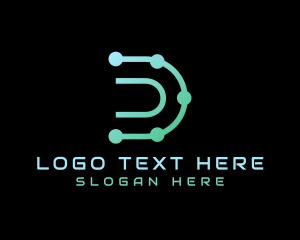 Learn - Digital Tech Modern Letter D logo design