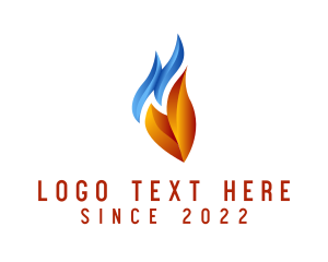 Torch - Fire Water Air Conditioning logo design