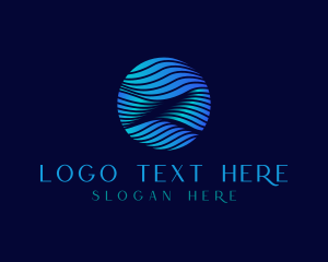 Stripes - Wave Line Sphere Corporate logo design