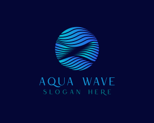 Wave Line Sphere Corporate logo design