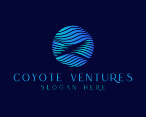 Wave Line Sphere Corporate logo design