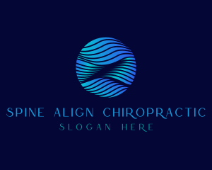 Wave Line Sphere Corporate logo design