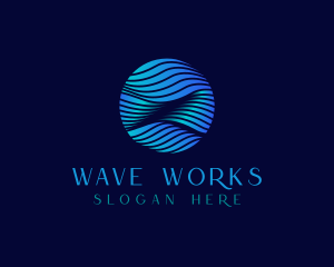 Wave Line Sphere Corporate logo design