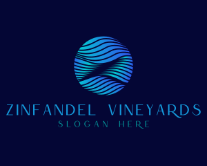 Wave Line Sphere Corporate logo design