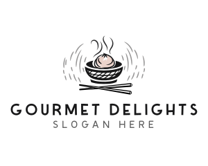 Dim sum Food Restaurant logo design