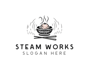 Dim sum Food Restaurant logo design