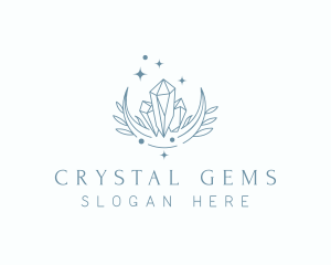 Nature Moon Crystals logo design