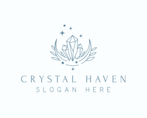 Crystals - Nature Moon Crystals logo design