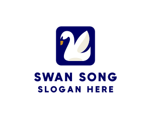 Swan Bird App logo design