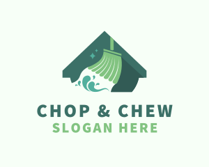 House Improvement - Housekeeper Mop Cleaning logo design