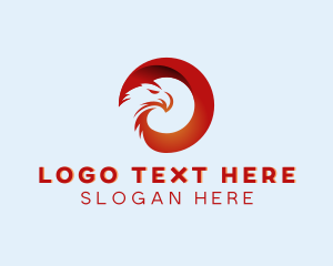Flying - Falcon Eagle Letter O logo design
