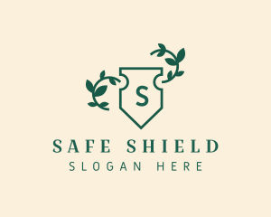 Premium Leaf Shield logo design