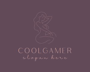 Sexual - Pink Naked Female logo design