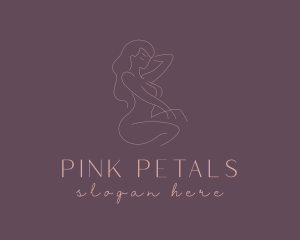 Pink Naked Female logo design