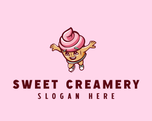 Cupcake Icing Dessert logo design