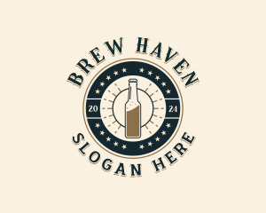 Hipster Liquor Pub logo design