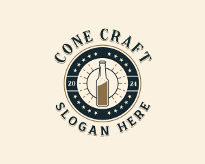 Hipster Liquor Pub logo design