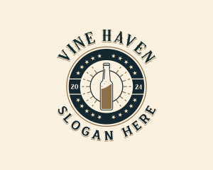 Hipster Liquor Pub logo design