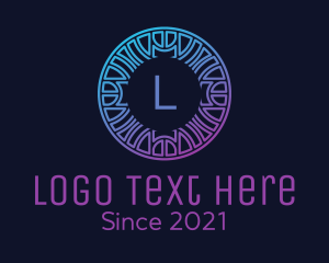 Coin - Intricate Maze Letter logo design