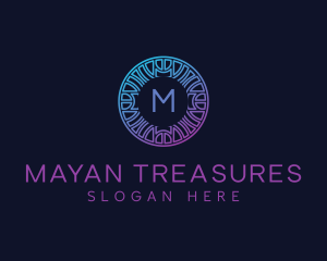 Mayan - Intricate Mayan Maze logo design