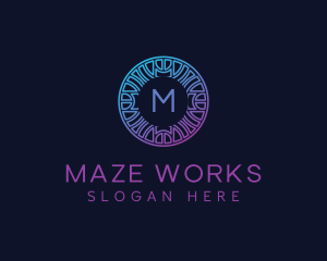 Intricate Mayan Maze  logo design