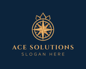 Premium Compass Crown logo design