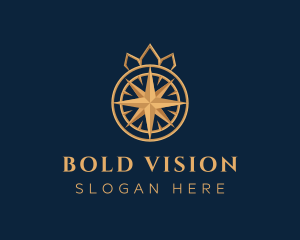 Premium Compass Crown logo design