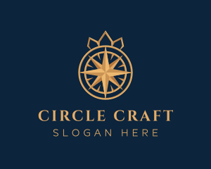 Premium Compass Crown logo design