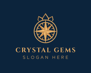 Premium Compass Crown logo design