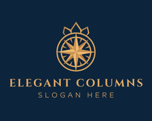 Premium Compass Crown logo design