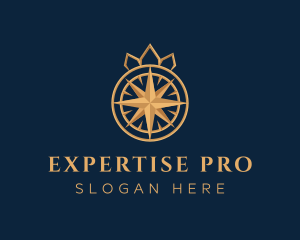 Premium Compass Crown logo design