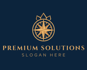 Premium Compass Crown logo design