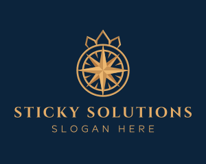 Premium Compass Crown logo design