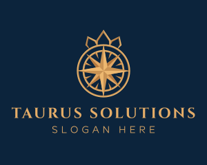 Premium Compass Crown logo design