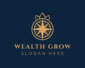 Premium Compass Crown logo design