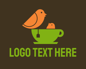 Cup - Pigeon Green Tea logo design