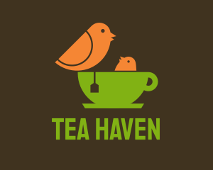 Pigeon Green Tea  logo design