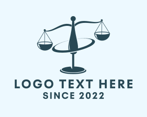 Judge - Legal Scale Orbit logo design