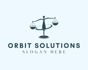 Legal Scale Orbit logo design