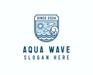 Surfer Ocean Tide logo design