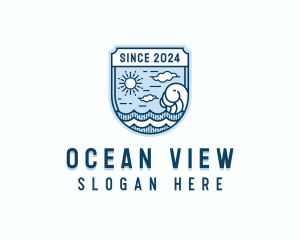 Surfer Ocean Tide logo design