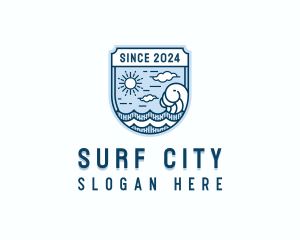 Surfer Ocean Tide logo design