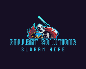 Gallant - Sword Knight Gaming logo design