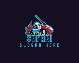 Arcade - Sword Knight Gaming logo design