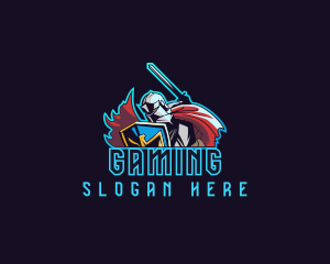 Hunter - Sword Knight Gaming logo design