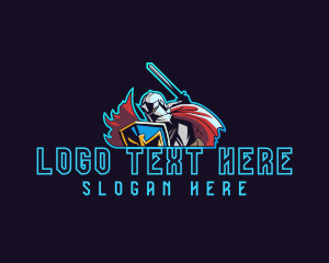 Helmet - Sword Knight Gaming logo design