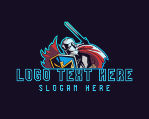 Mascot - Sword Knight Gaming logo design