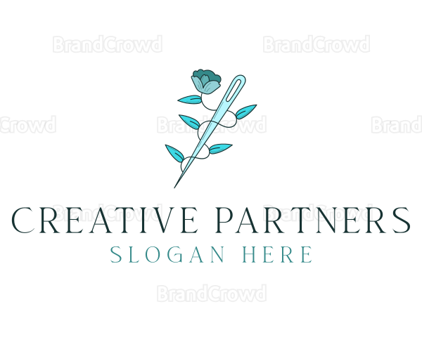 Floral Needle Alteration Logo