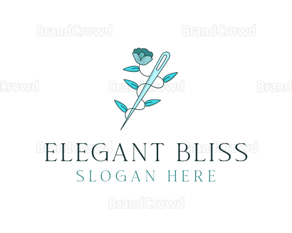 Floral Needle Alteration Logo